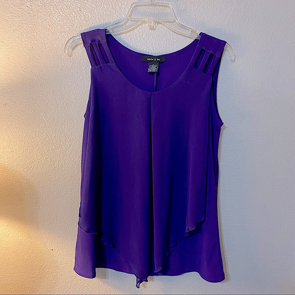 Sleeveless purple top